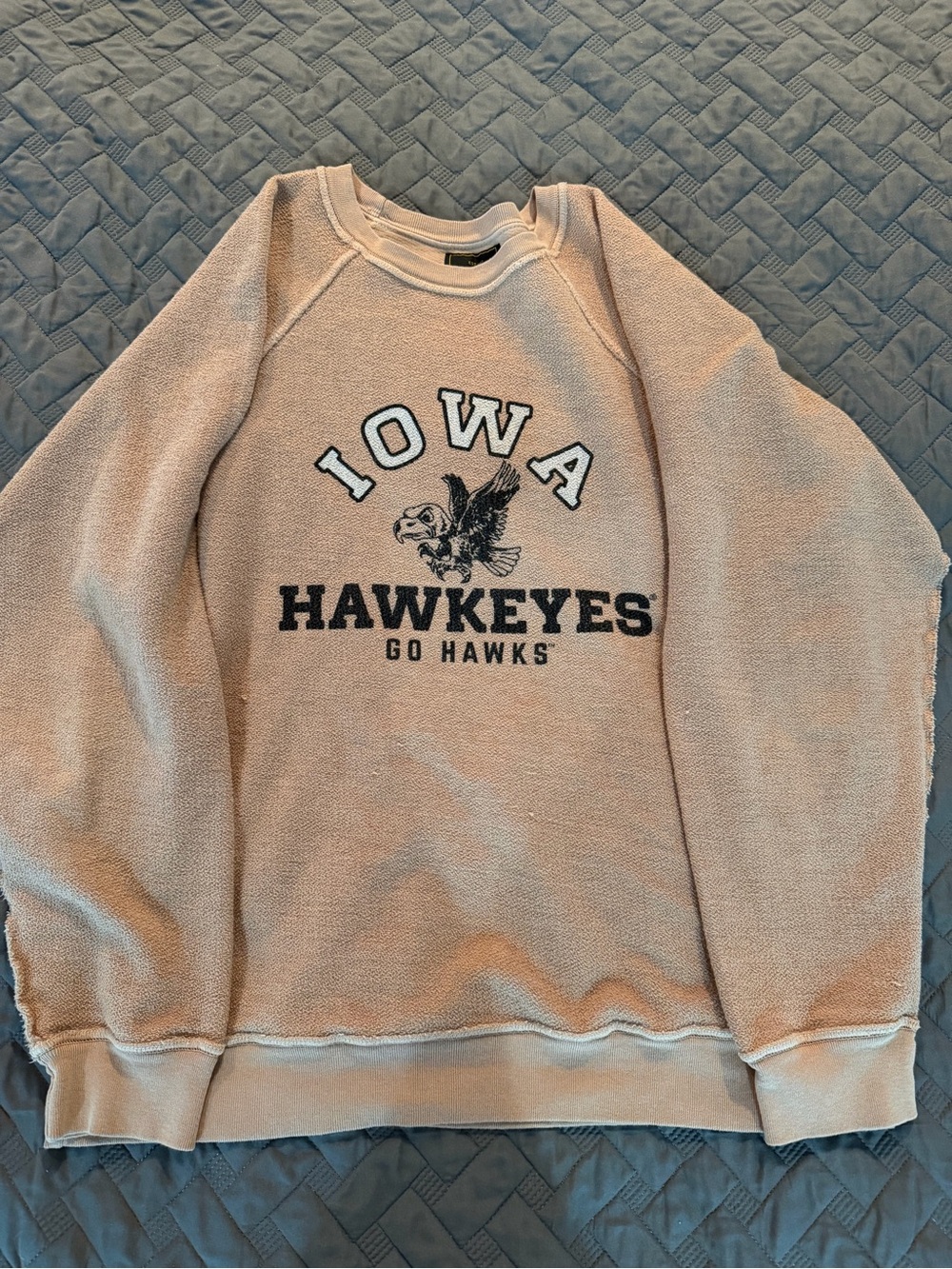 Original Retro Brand Iowa Hawkeyes Cream Pullover Sweatshirt